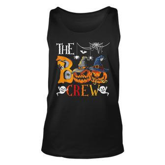 The Boo Funny Crew Halloween Witch Two Scary Pumpkins Lover Unisex Tank Top - Seseable