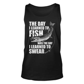 The Day I Learned To Fish Unisex Tank Top - Seseable