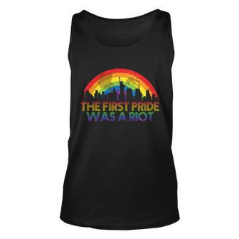 The First Pride Was A Riot Tshirt Unisex Tank Top - Monsterry AU