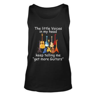 The Little Voices In My Head Say Get More Guitars Tshirt Unisex Tank Top - Monsterry DE