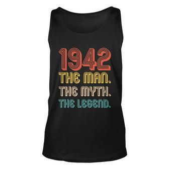 The Man The Myth The Legend 1942 80Th Birthday Unisex Tank Top - Monsterry