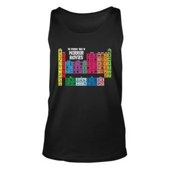 The Periodic Table Of Horror Movies Chemistry Science Unisex Tank Top - Monsterry AU