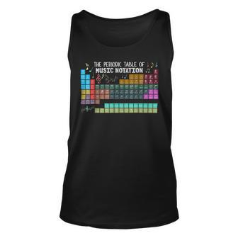 The Periodic Table Of Music Notation Music Teacher Unisex Tank Top - Seseable