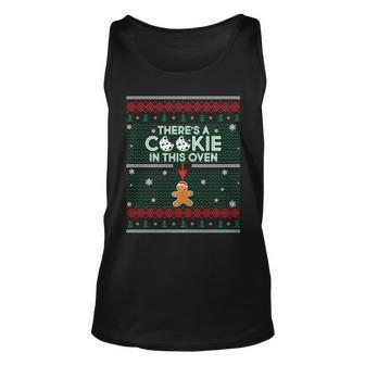 Theres A Cookie In This Oven Ugly Christmas Sweater Unisex Tank Top - Monsterry DE