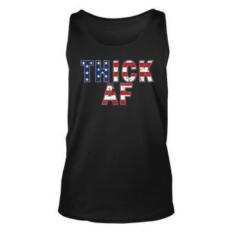 Thick Af Funny Cute Workout Fitness Gym Distressed Grunge Unisex Tank Top - Thegiftio UK