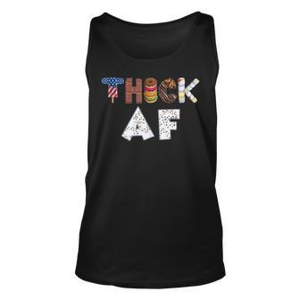 Thick Af Funny Donut Fitness Weightlifting Funny Gym Unisex Tank Top - Thegiftio UK