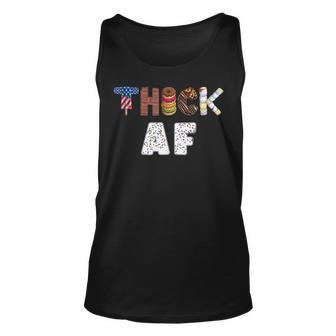 Thick Af Funny Donut Fitness Weightlifting Funny Gym V2 Unisex Tank Top - Thegiftio UK