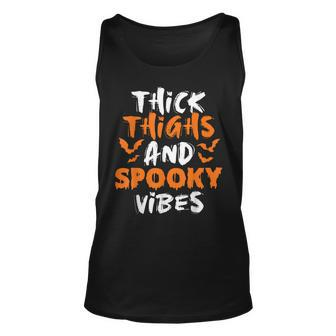 Thick Thighs And Spooky Vibes Halloween Costume Ideas Unisex Tank Top - Seseable