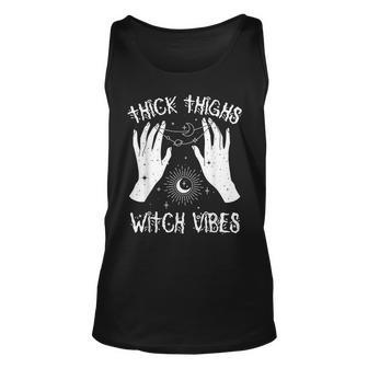 Thick Thighs Witch Vibes Halloween Costume Magic Hands Women Unisex Tank Top - Seseable