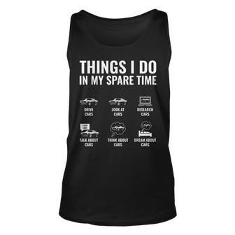 Things I Do In My Spare Time Funny Car Enthusiast Car Guy Men Women Tank Top Graphic Print Unisex - Thegiftio UK