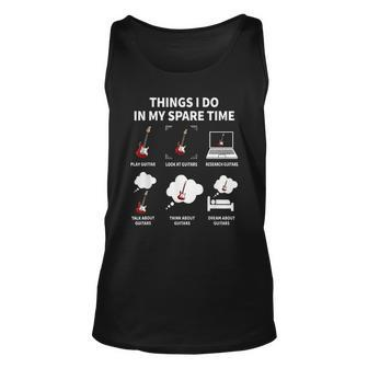Things I Do In My Spare Time Guitar V2 Men Women Tank Top Graphic Print Unisex - Thegiftio UK