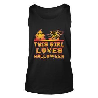 This Girl Loves Halloween Funny Hallloween Quote Unisex Tank Top - Monsterry CA