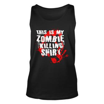 This Is My Zombie Killing Shirt Tshirt Unisex Tank Top - Monsterry