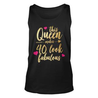 This Queen Makes 40 Look Fabulous Tshirt Unisex Tank Top - Monsterry