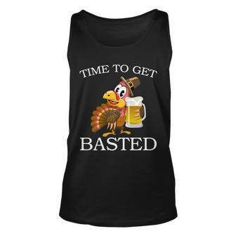 Time To Get Basted Funny Thanksgiving Unisex Tank Top - Thegiftio UK