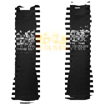 Tis The Season Fall Pumpkin Coffee Latte Leopard Iced Coffee Unisex Tank Top - Thegiftio