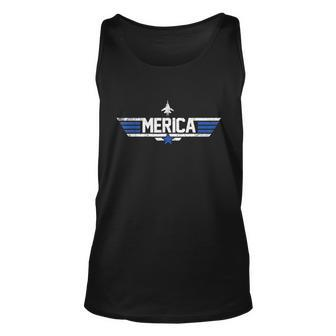Top Merica For 4Th Of July Us Patriotic America Gun Unisex Tank Top - Monsterry CA