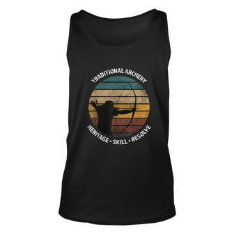 Traditional Archery Vintage Trad Bow Archers Unisex Tank Top - Monsterry UK