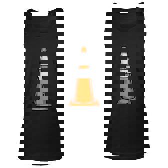 Traffic Cone Lazy Easy Funny Last Minute Halloween Costume Unisex Tank Top - Thegiftio