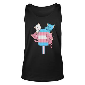 Transgender Pride Pan Lgbt Cute Cat Pride Month Unisex Tank Top - Monsterry CA