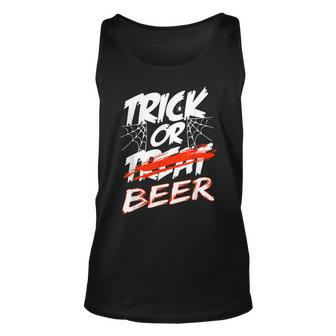 Trick Or Beer - Trick Or Treating Halloween Beer Drinkers Unisex Tank Top - Seseable