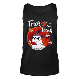 Trick Or Teach Cute Boo Witch Halloween Teacher Costume Unisex Tank Top - Seseable