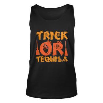 Trick Or Tequila Halloween Quote Unisex Tank Top - Monsterry DE