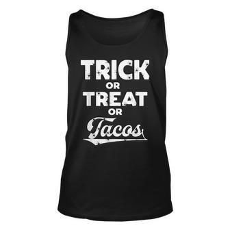 Trick Or Treat Or Tacos Halloween Costume Party Unisex Tank Top - Seseable