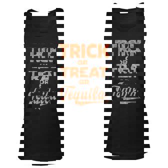 Trick Or Treat Or Tequila Horror Halloween Costume Unisex Tank Top - Seseable