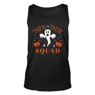 Trick Or Treat Squad Ghost And Pumpkin Halloween Unisex Tank Top - Seseable