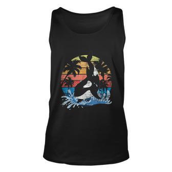Tropical Beach Ocean Animal Killer Whale Gift Retro Orca Graphic Design Printed Casual Daily Basic Unisex Tank Top - Thegiftio
