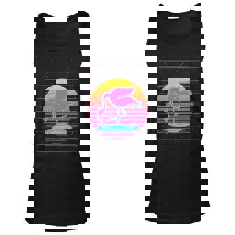 Tropical Flamingo Vaporwave 80S Synthwave Summer Vaporwave Unisex Tank Top - Thegiftio