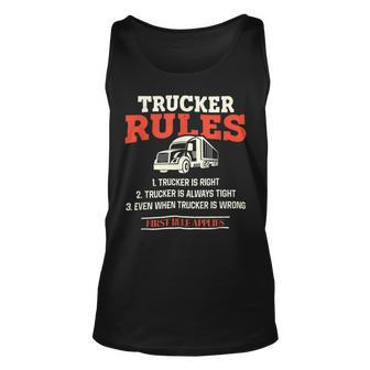 Trucker Trucker Accessories For Truck Driver Motor Lover Trucker_ V30 Unisex Tank Top - Seseable
