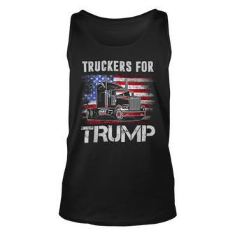 Trucker Truckers For Trump Re Elect President 4Th Of July Unisex Tank Top - Seseable