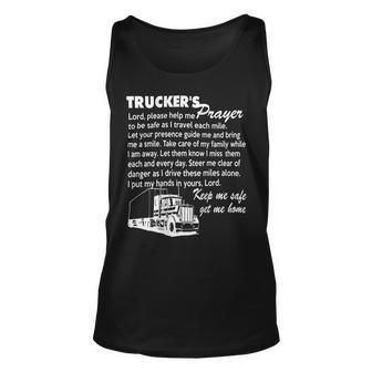Trucker Truckers Prayer Truck Driver For And T Shirt Unisex Tank Top - Seseable