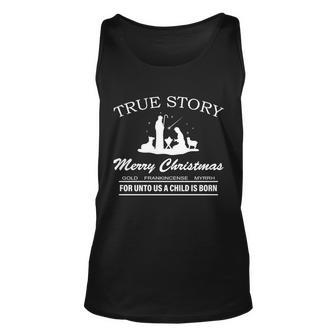 True Story Merry Christmas Jesus Christ Unisex Tank Top - Monsterry