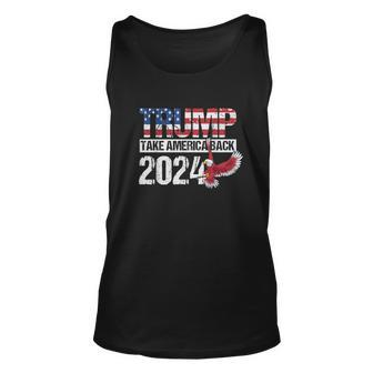 Trump 2024 Flag Take America Back Men Women Trump Unisex Tank Top - Monsterry