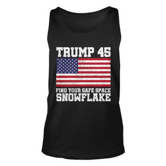Trump 45 Find Your Safe Place Snowflake Tshirt Unisex Tank Top - Monsterry UK