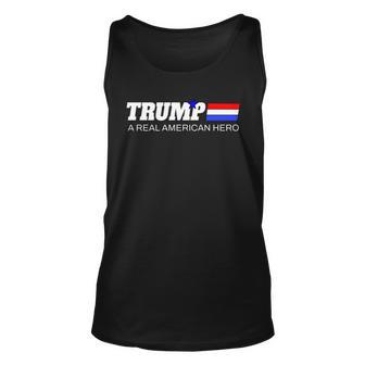 Trump A Real American Hero Unisex Tank Top - Monsterry AU