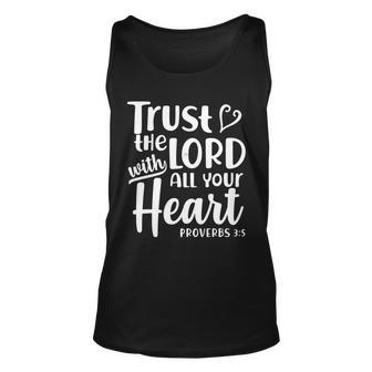 Trust The Lord With All Your Heart Proverbs Unisex Tank Top - Monsterry