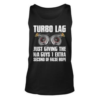 Turbo Lag Unisex Tank Top - Seseable