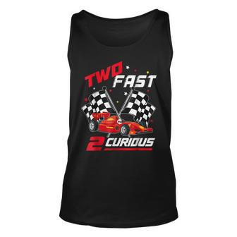 Two Fast 2 Curious Birthday Decorations 2Nd Bday 2022 V5 Men Women Tank Top Graphic Print Unisex - Thegiftio UK