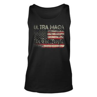Ultra Maga Anti Biden American Flag Pro Trump Men Women Tank Top Graphic Print Unisex - Thegiftio UK