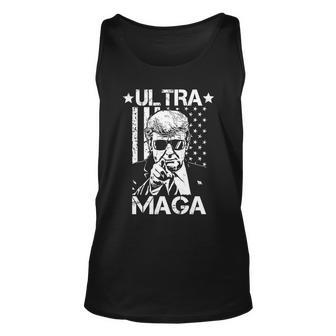 Ultra Maga Donald Trump Usa Flag Tshirt Unisex Tank Top - Monsterry AU