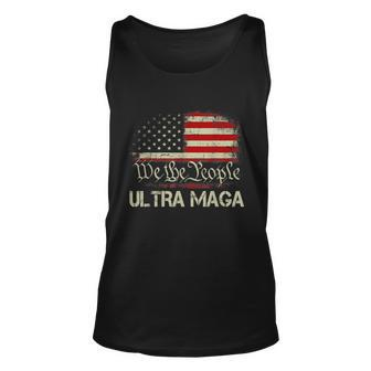 Ultra Maga Shirt Funny Anti Biden Us Flag Pro Trump Trendy Tshirt Unisex Tank Top - Monsterry