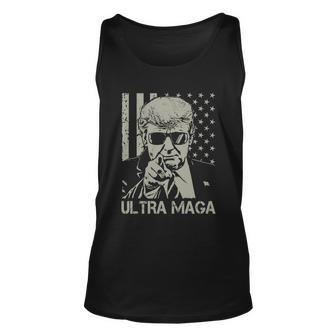 Ultra Maga Shirt Funny Anti Biden Us Flag Pro Trump Trendy Tshirt V2 Unisex Tank Top - Monsterry DE