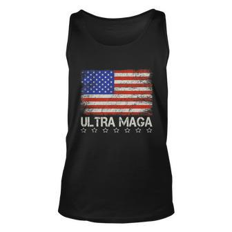 Ultra Maga Shirt Maga King Funny Anti Biden Us Flag Pro Trump Trendy Tshirt V2 Unisex Tank Top - Monsterry UK