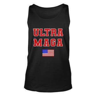 Ultra Maga Varsity Usa United States Flag Logo Tshirt Unisex Tank Top - Monsterry