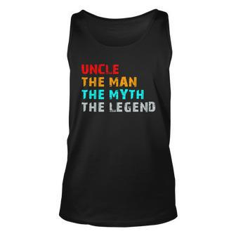 Uncle The Man The Myth The Legend Unisex Tank Top - Monsterry UK