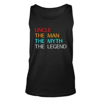 Uncle The Man The Myth The Legend Unisex Tank Top - Monsterry